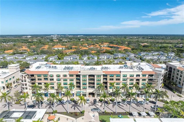 a view of a city with tall buildings