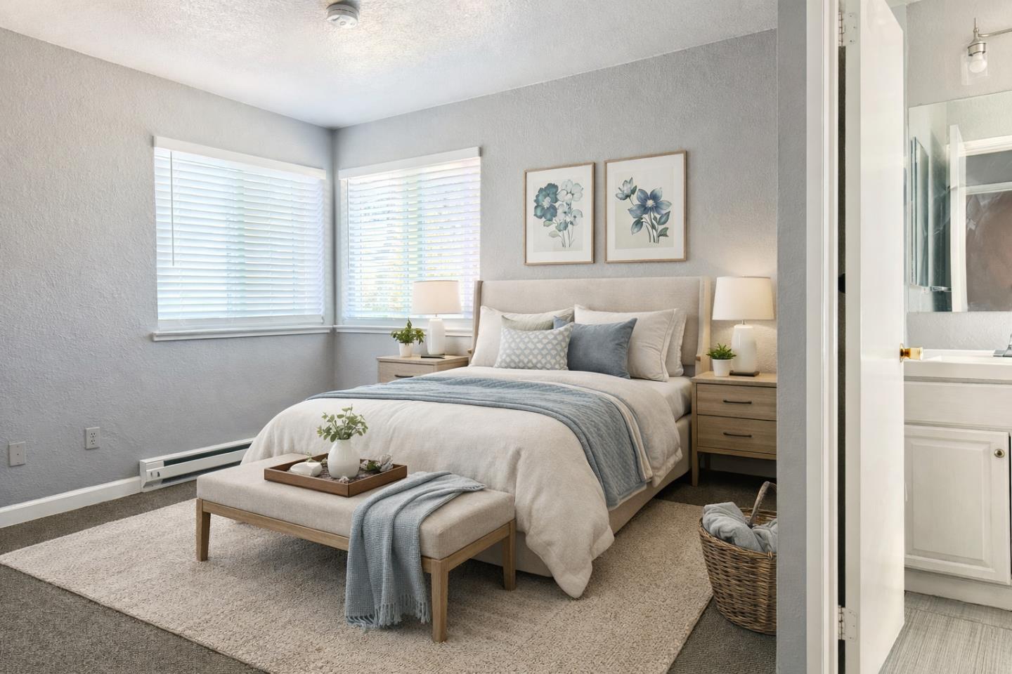 8 Lancaster Circle, Unit 224 Bay Point, CA 94565 - Photo 16 of 33 a bedroom with a bed and a table