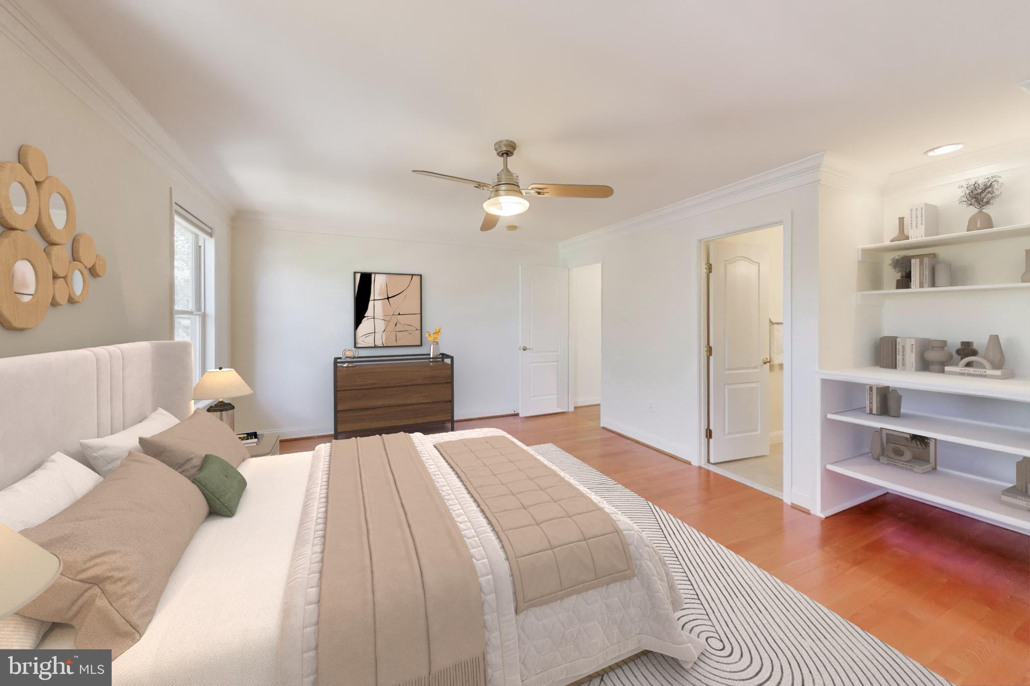 429 Shepherd Street Northwest, Unit 1 Washington, DC 20011 - Photo 24 of 41 Second BR Suite w/Built-In Desk-Virtually Staged
