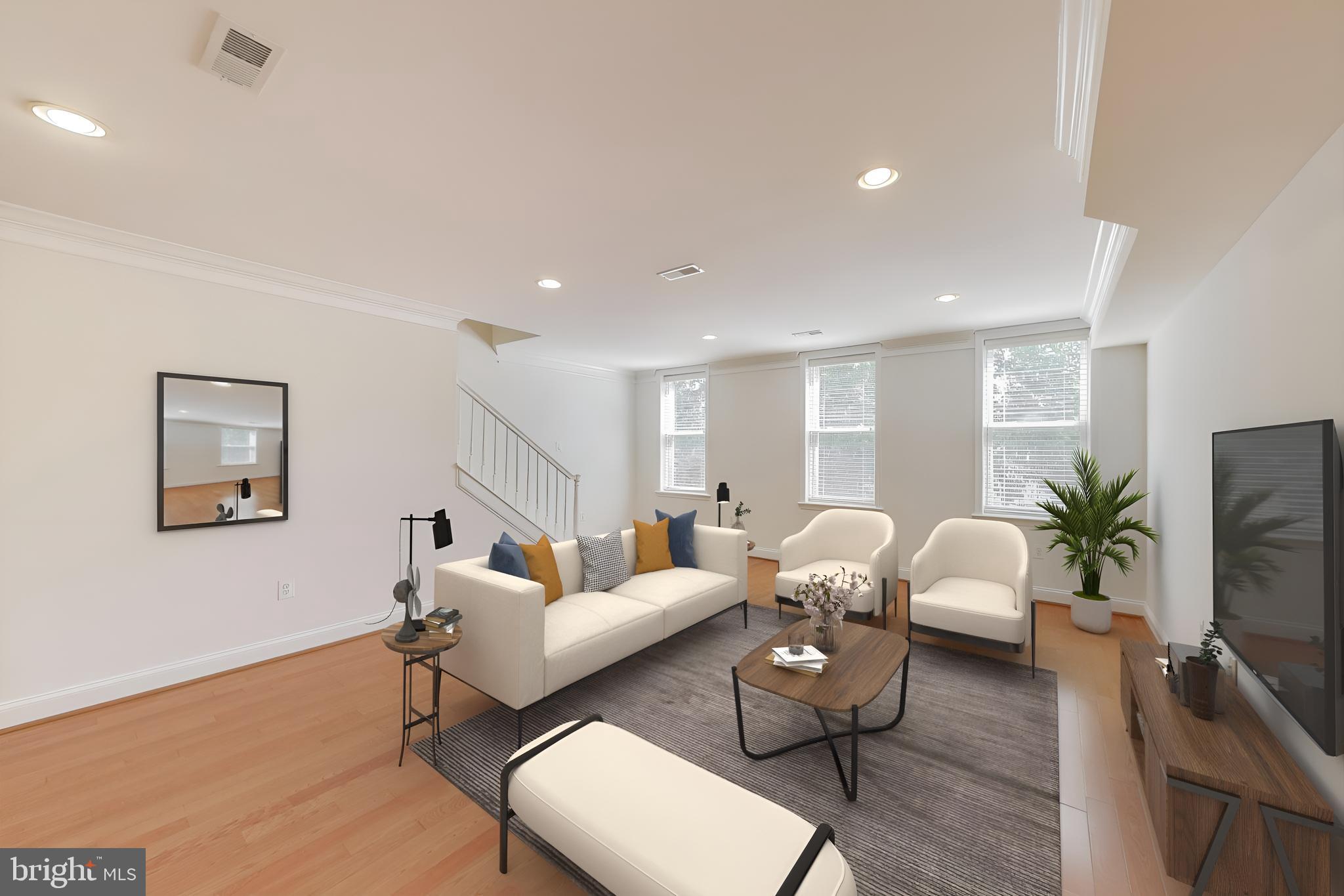 429 Shepherd Street Northwest, Unit 1 Washington, DC 20011 - Photo 5 of 41 Spacious Living/Dining Area- Virtually Staged