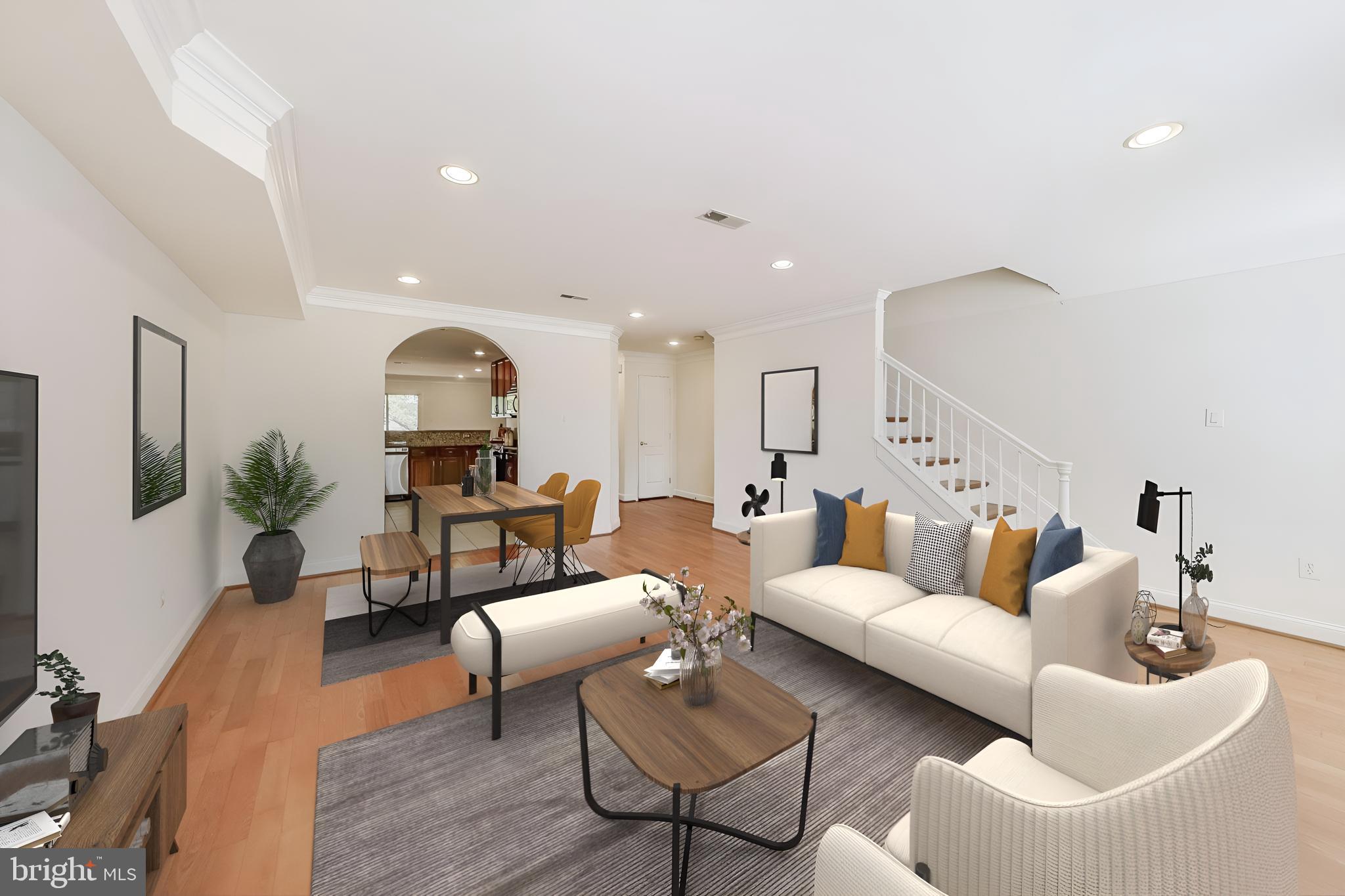 429 Shepherd Street Northwest, Unit 1 Washington, DC 20011 - Photo 6 of 41 Living/Dining Area -Virtually Staged