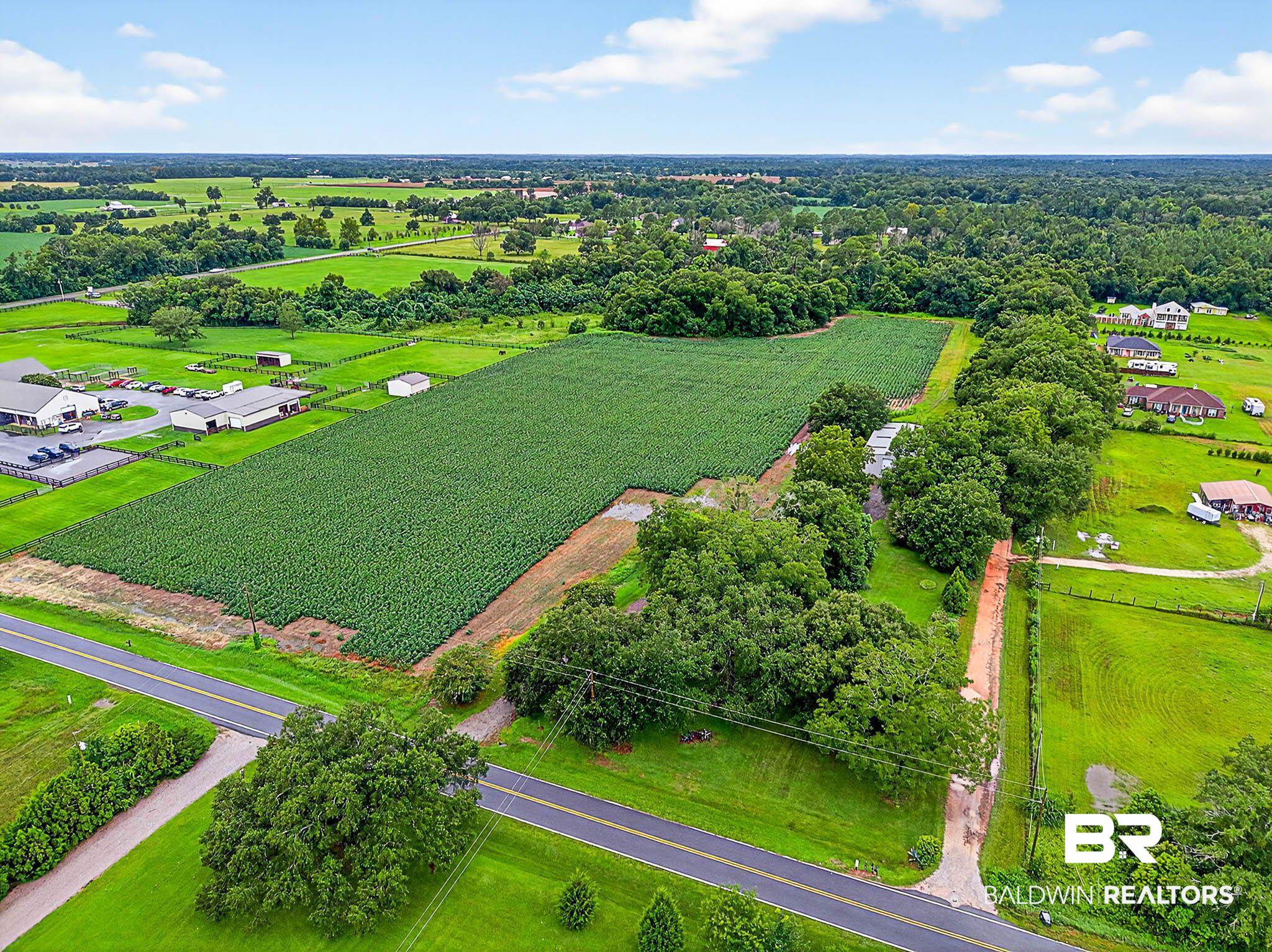 17270 Davis Road Summerdale, AL 36580 - Photo 53 of 97 Aerial view of sparsely populated area featuring large plots for crops