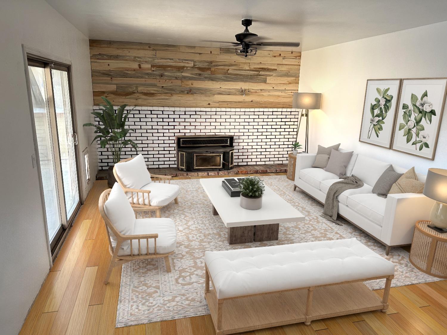 1319 Adler Drive Clovis, CA 93612 - Photo 5 of 20 a living room with furniture and a fireplace