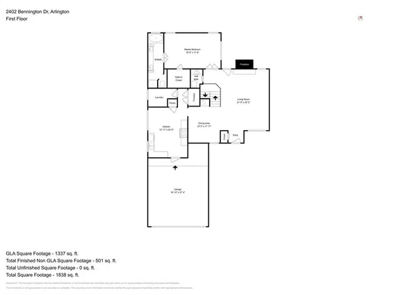 $2,320 | 2402 Bennington Drive, Arlington, TX 76018