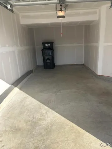 a view of a garage