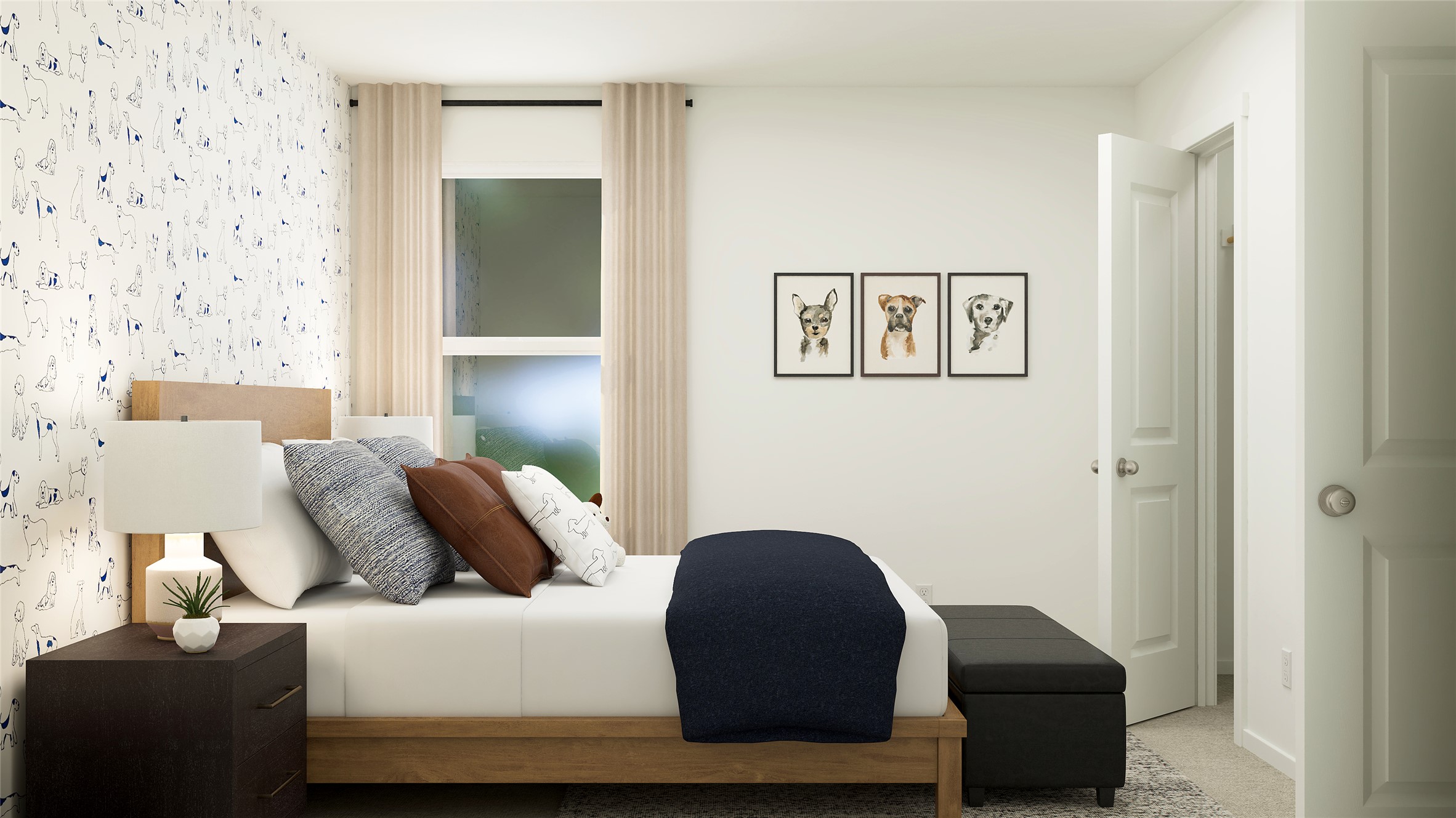 266 Kings Row Lane Jarrell, TX 76537 - Photo 8 of 25 a bedroom with a bed and a couch