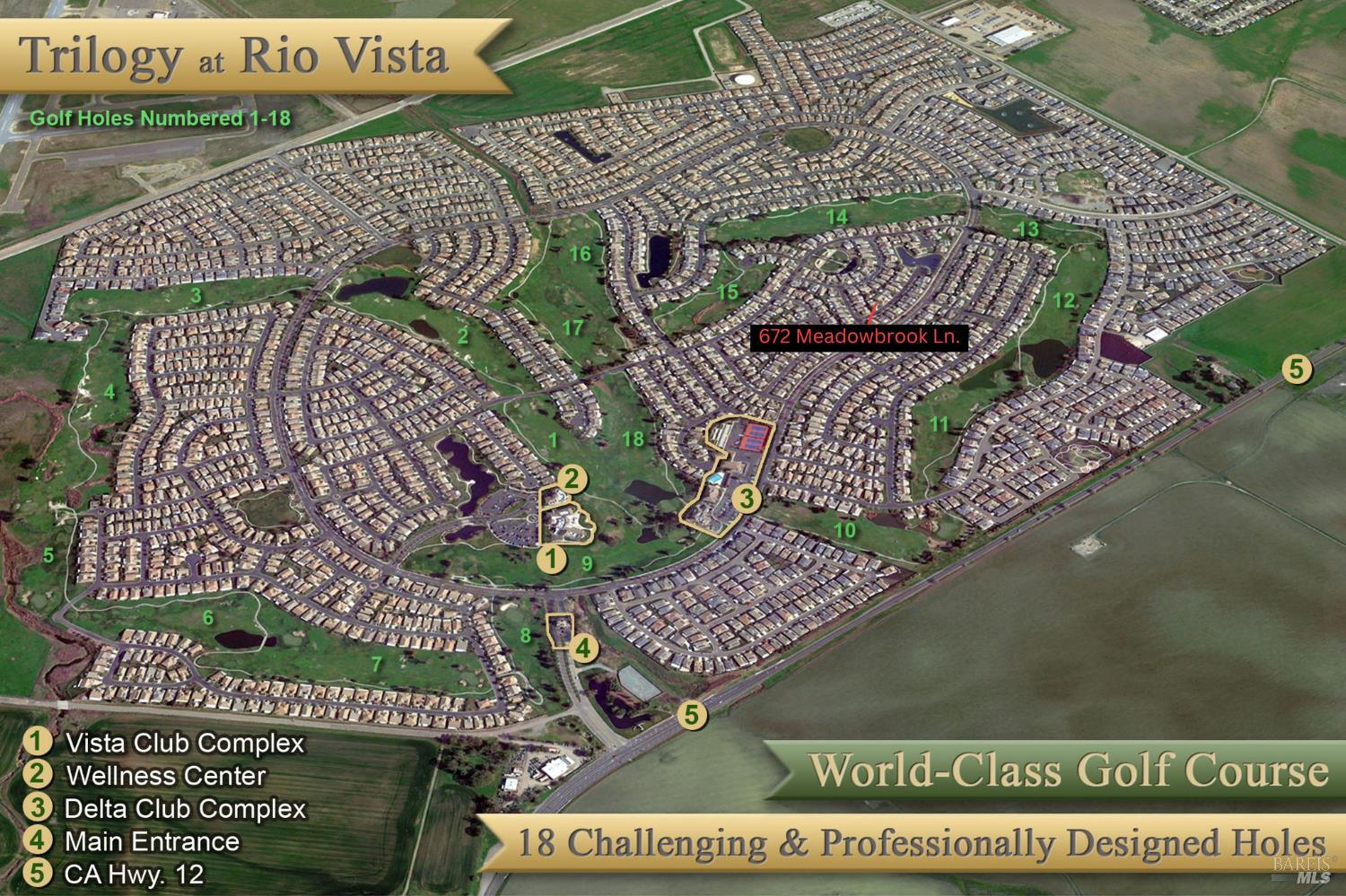 672 Meadowbrook Lane Rio Vista, CA 94571 - Photo 26 of 39 a view of an outdoor space with a street sign