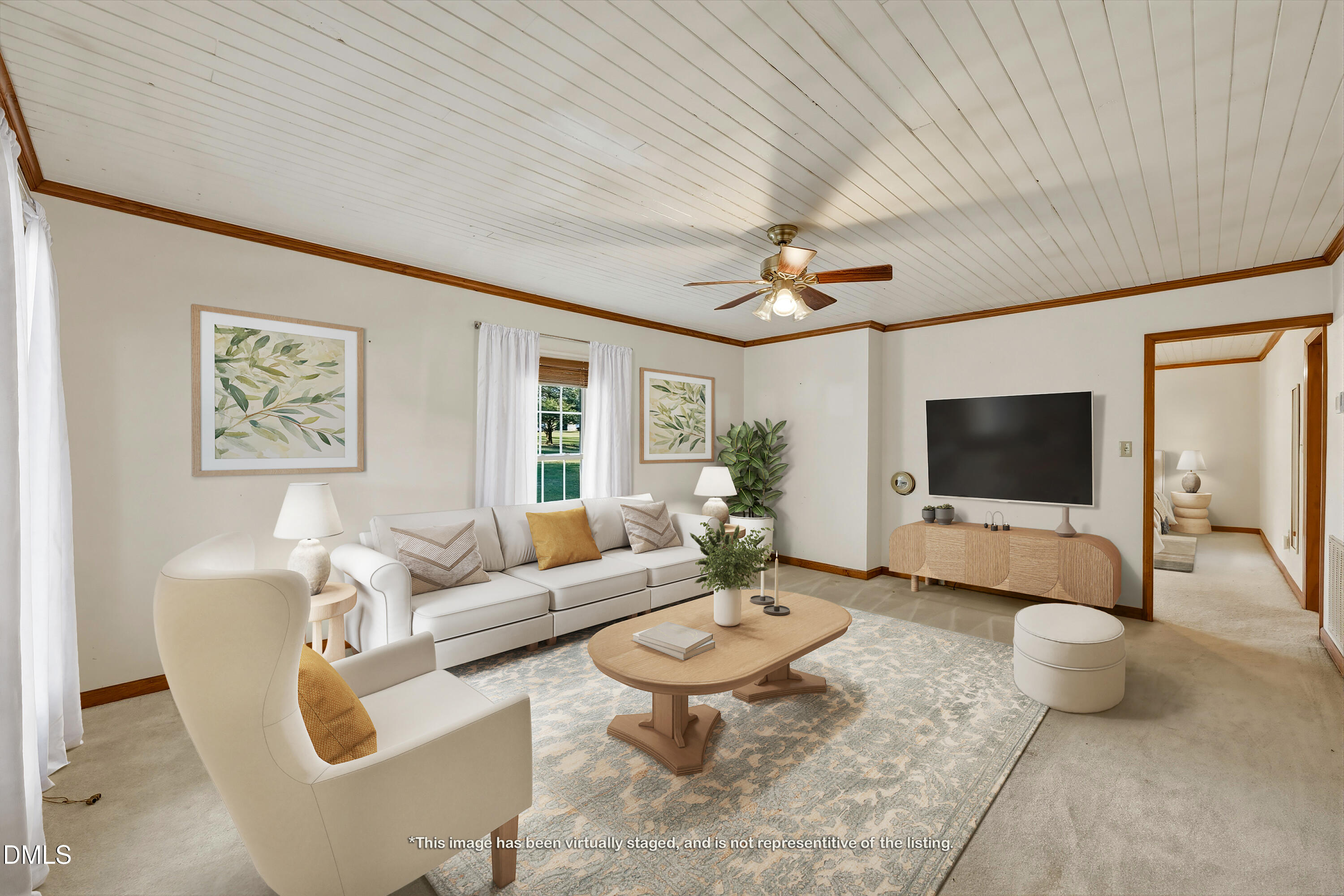 50 Robert Sledge Road Spring Hope, NC 27882 - Photo 5 of 50 a living room with furniture and a flat screen tv