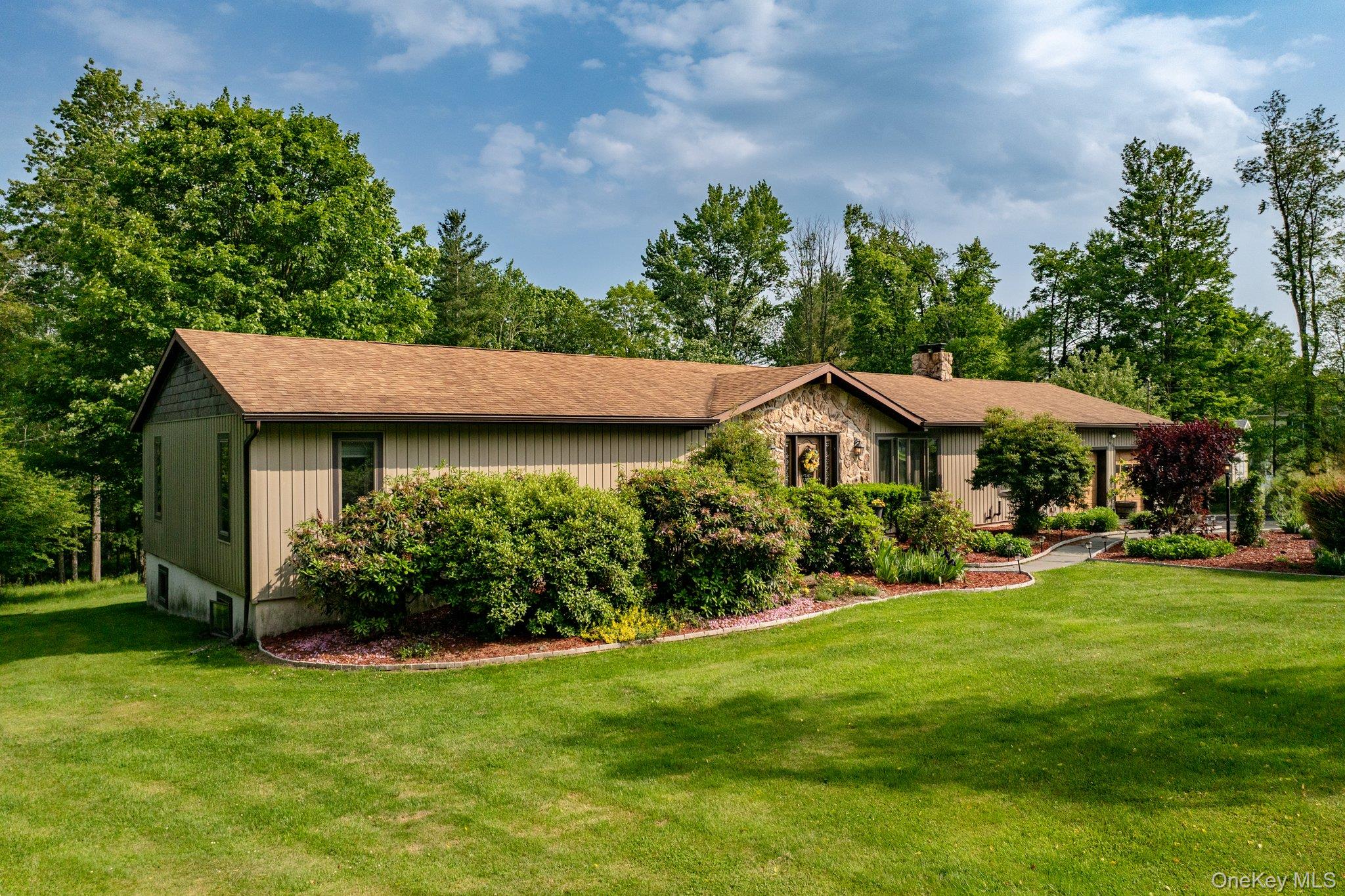 193 Dill Road Forestburgh, NY 12777 - Photo 4 of 31 Ranch-style home with a front lawn and a chimney