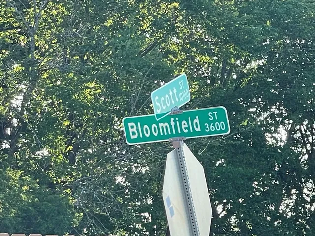 a view of a street sign