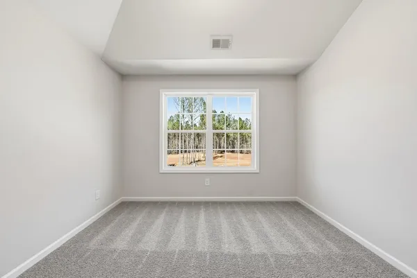 an empty room with a window