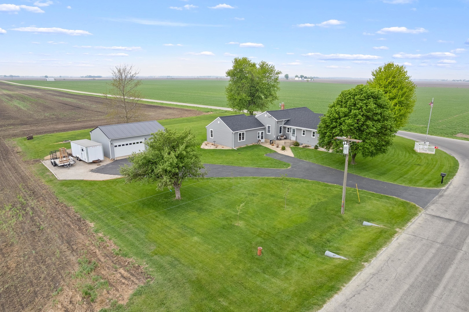 4698 East 17th Road Leland, IL 60531 - Photo 45 of 57 a view of a garden with a lake view