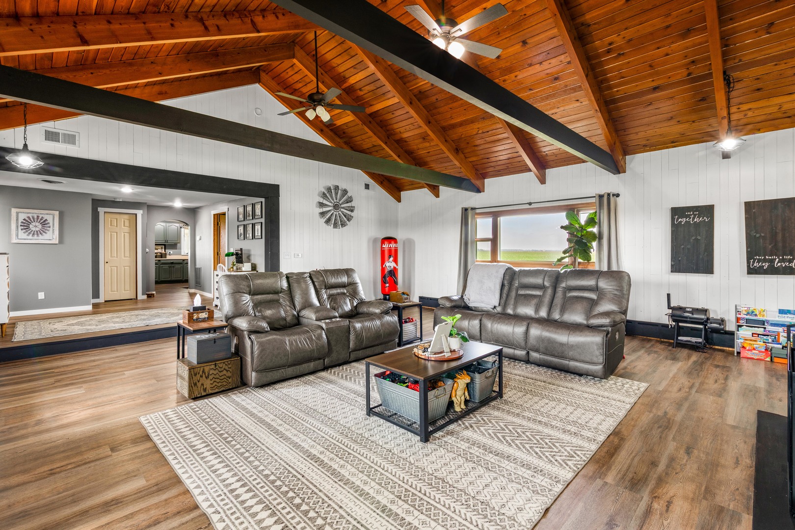 4698 East 17th Road Leland, IL 60531 - Photo 5 of 57 a living room with furniture and wooden floors