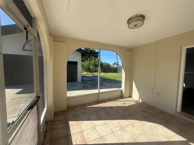 a view of a wooden door