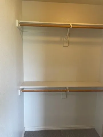 a close view of closet