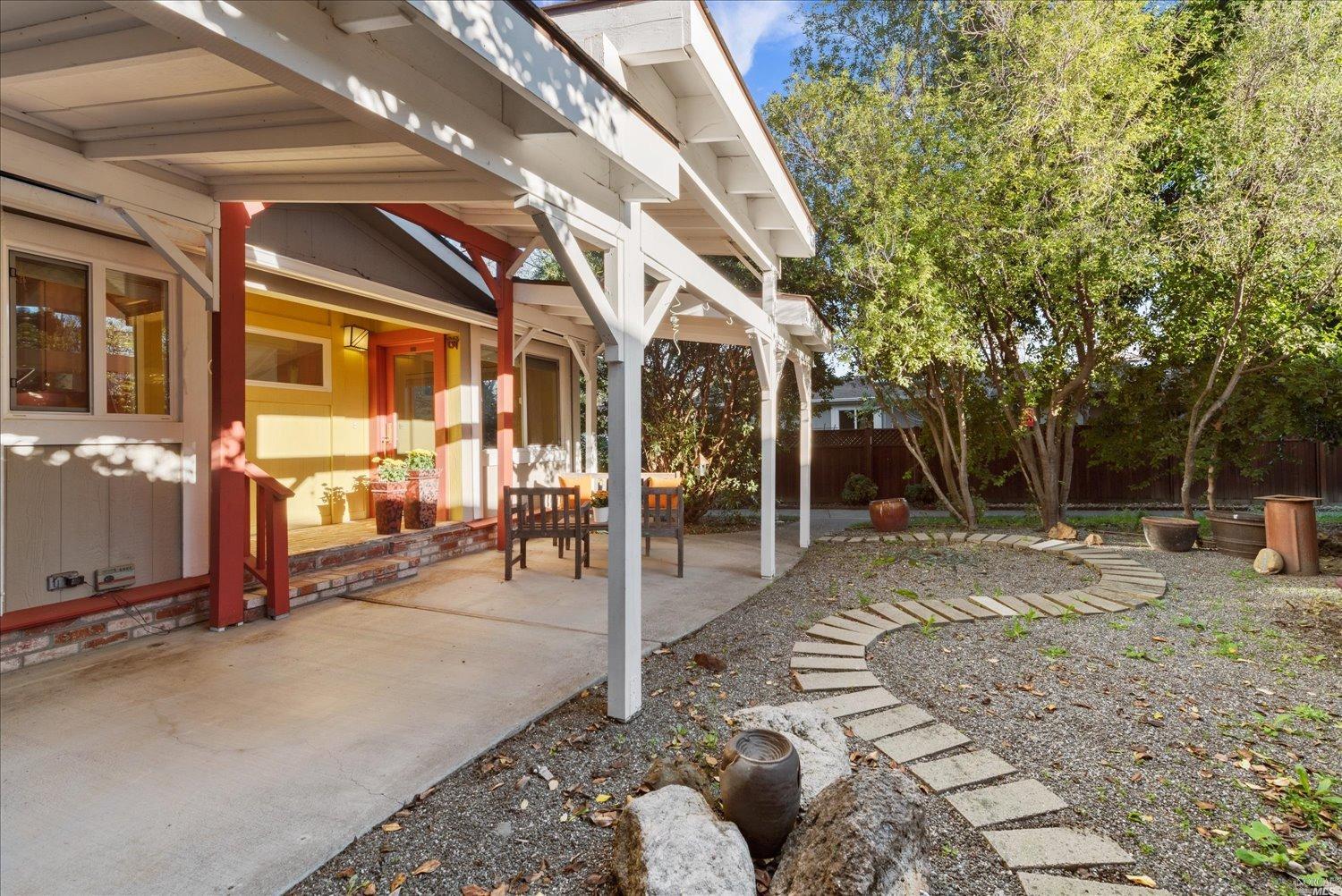 a view of a park with pathway