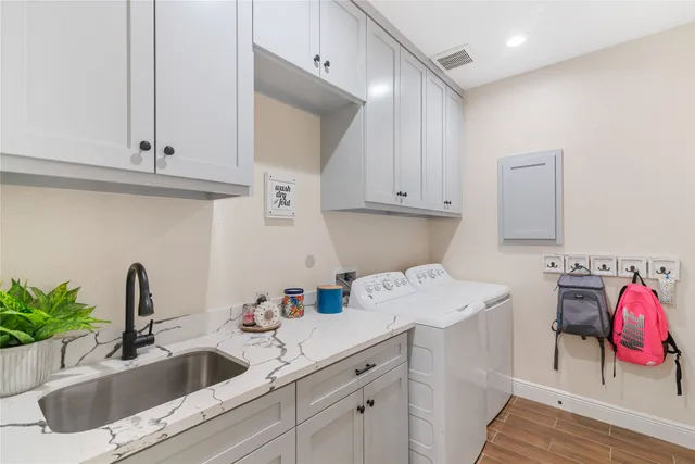 a living room with a bed and a window