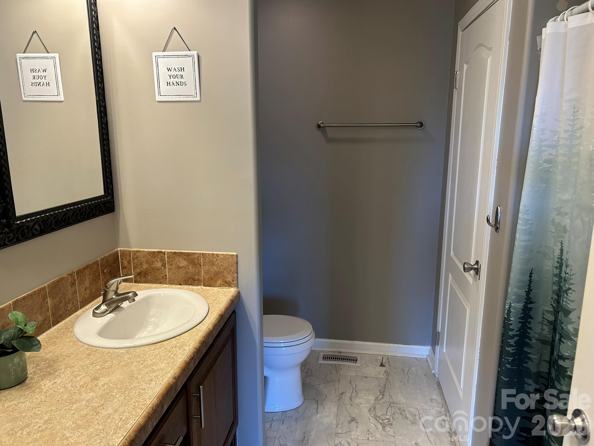 3343 Hollis Road Ellenboro, NC 28040 - Photo 39 of 48 a bathroom with a sink toilet and shower