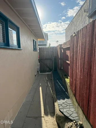 a view of a wooden fence