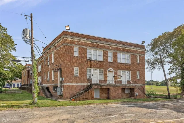 a front view of a building