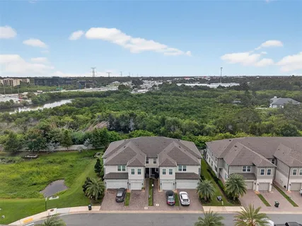 an aerial view of multiple house