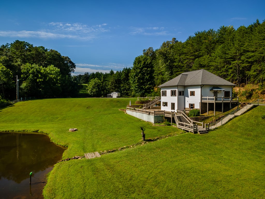 2637 River Road Mineral Bluff, GA 30559 - Photo 62 of 67 a view of a house with a yard