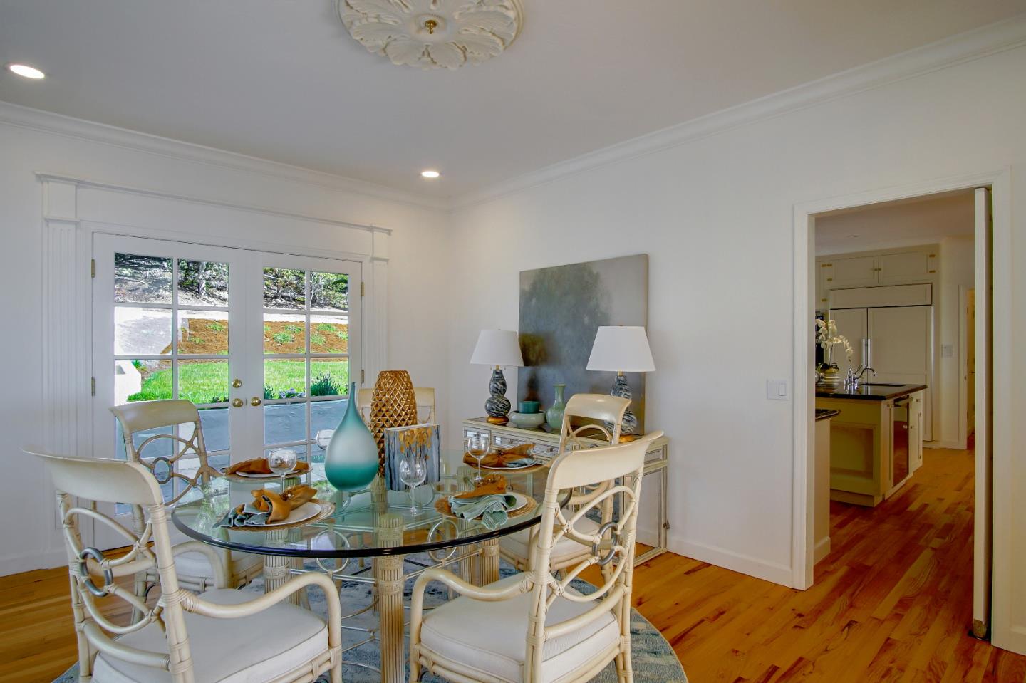 21 Mentone Road Carmel, CA 93923 - Photo 26 of 80 a view of a dining room with furniture and a window