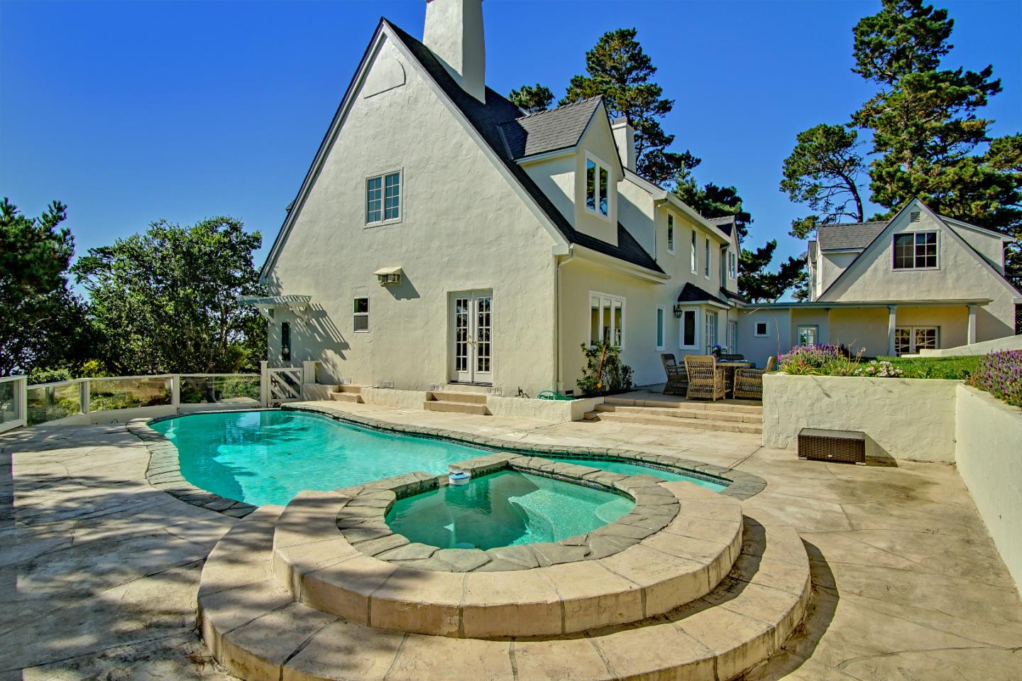 21 Mentone Road Carmel, CA 93923 - Photo 69 of 80 a view of a house with swimming pool