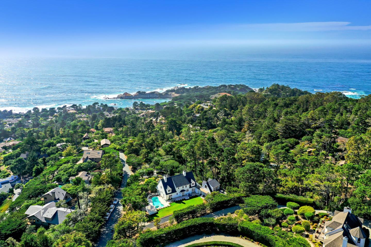 21 Mentone Road Carmel, CA 93923 - Photo 79 of 80 an aerial view of a houses with a yard