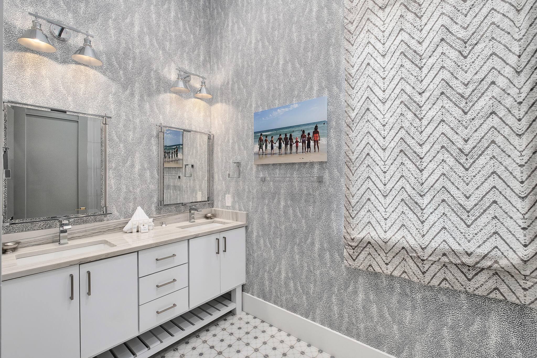 2657 East County Highway 30A Santa Rosa Beach, FL 32459 - Photo 45 of 59 a spacious bathroom with a sink and a mirror