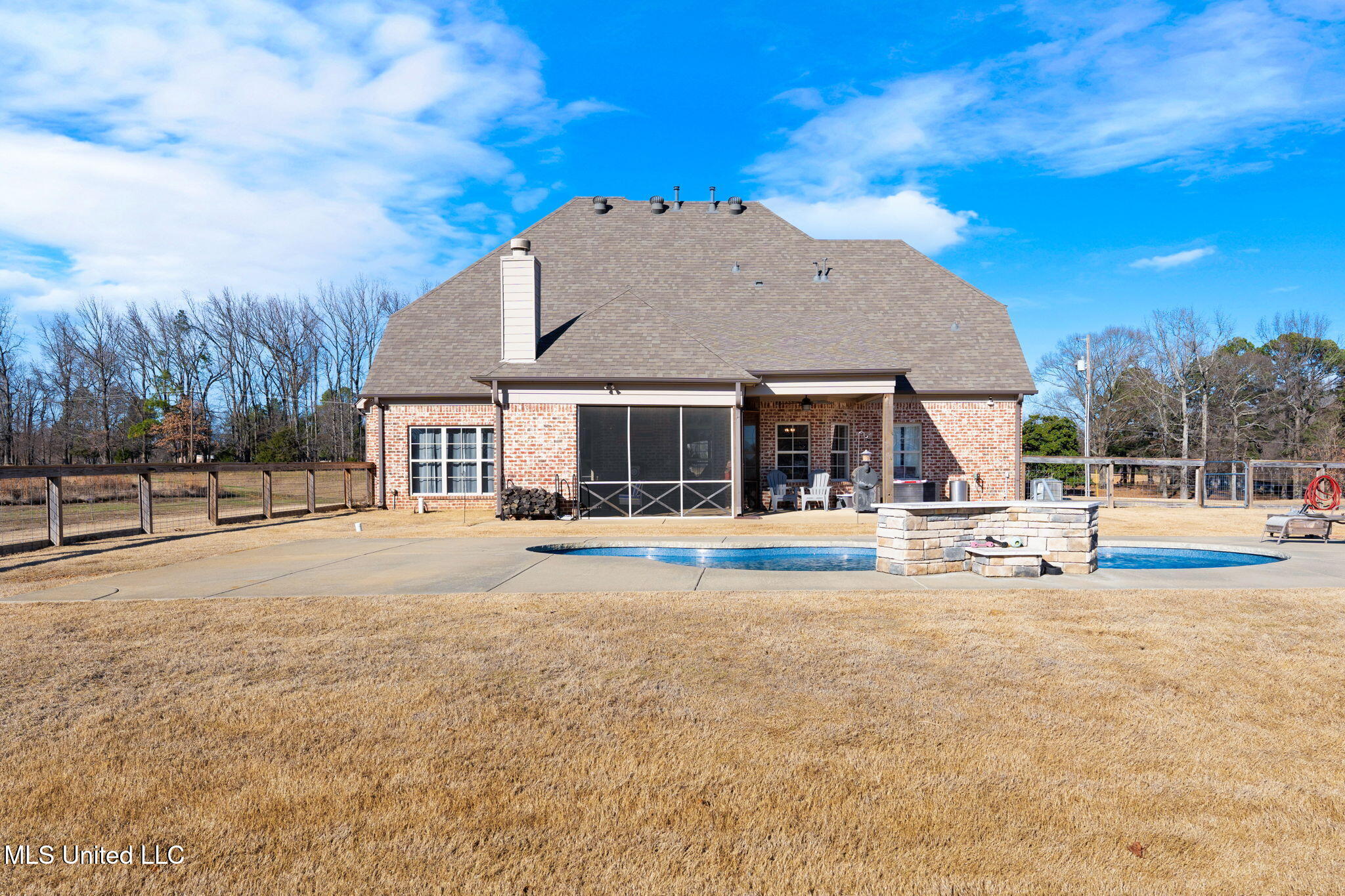 4883 West Oak Grove Road Hernando, MS 38632 - Photo 26 of 36 View of backyard with pool