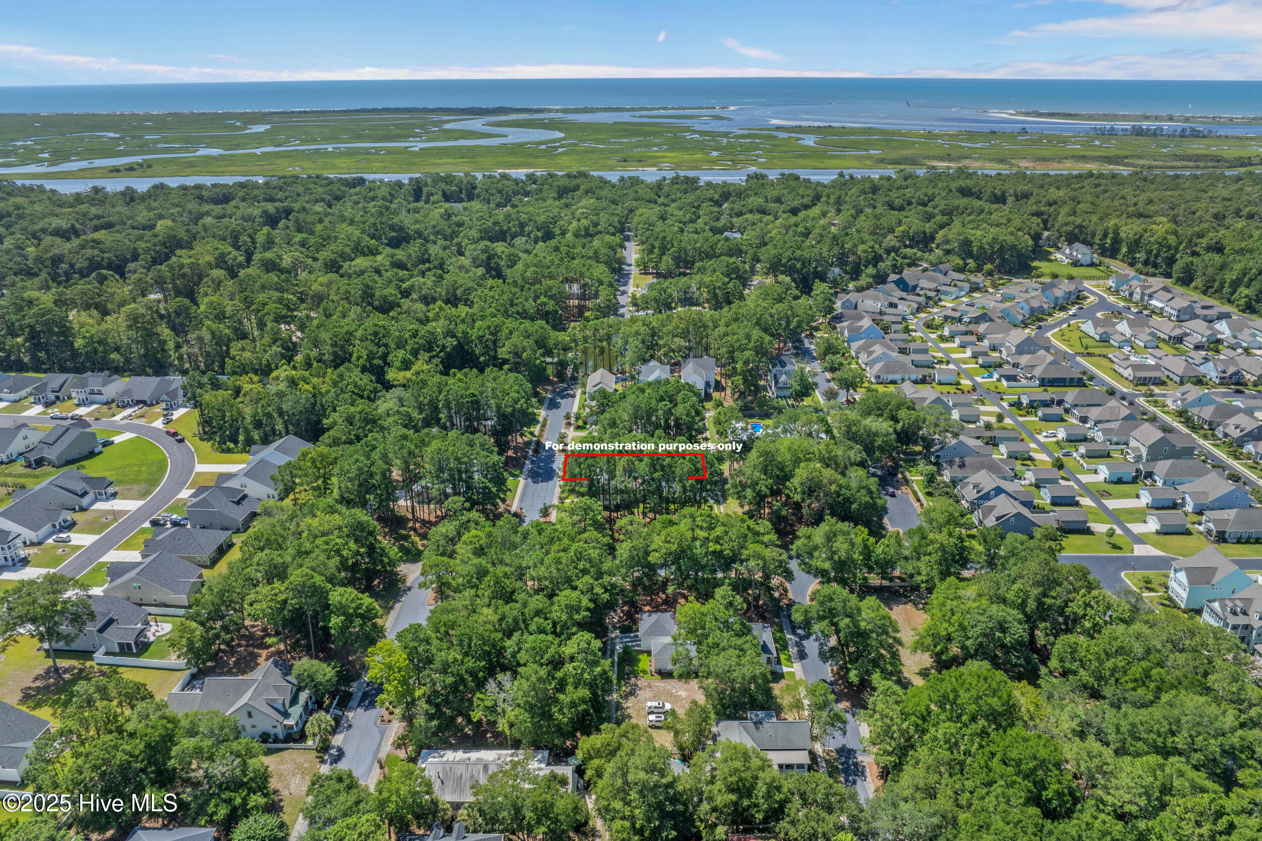 9266 West Lake Road Calabash, NC 28467 - Photo 8 of 15 Devaun Park is a traditional style Charleston style homes with rear entrance alley way garages. Situates between the Intracoastal Waterway and the Calabash River. The outlined area in red is NOT for survey purposes.