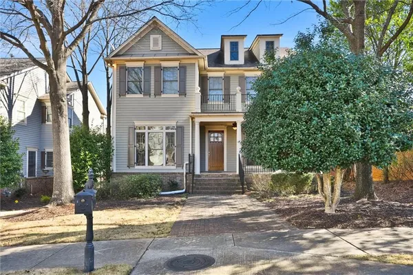 a front view of a house