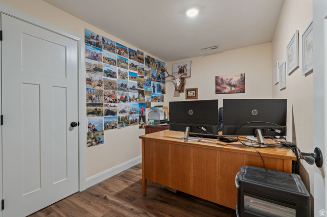 75 North 100th Street West Fillmore, UT 84631 - Photo 42 of 62 Home office featuring dark wood-style floors