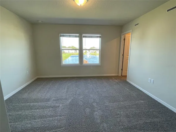 an empty room with a window
