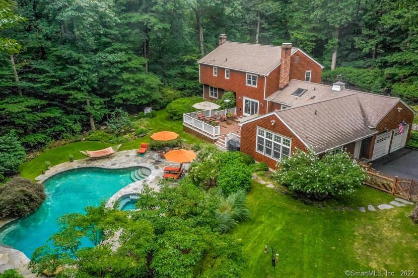 19 Cavalry Hill Road Wilton, CT 06897 - Photo 1 of 1 an aerial view of a house with yard swimming pool and outdoor seating