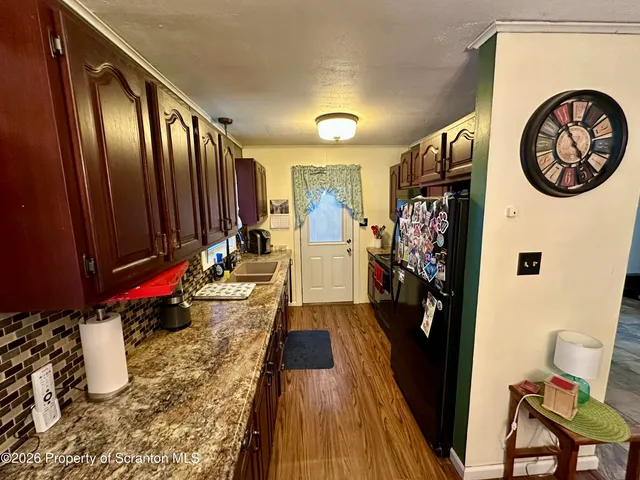 a kitchen with lots of counter top space