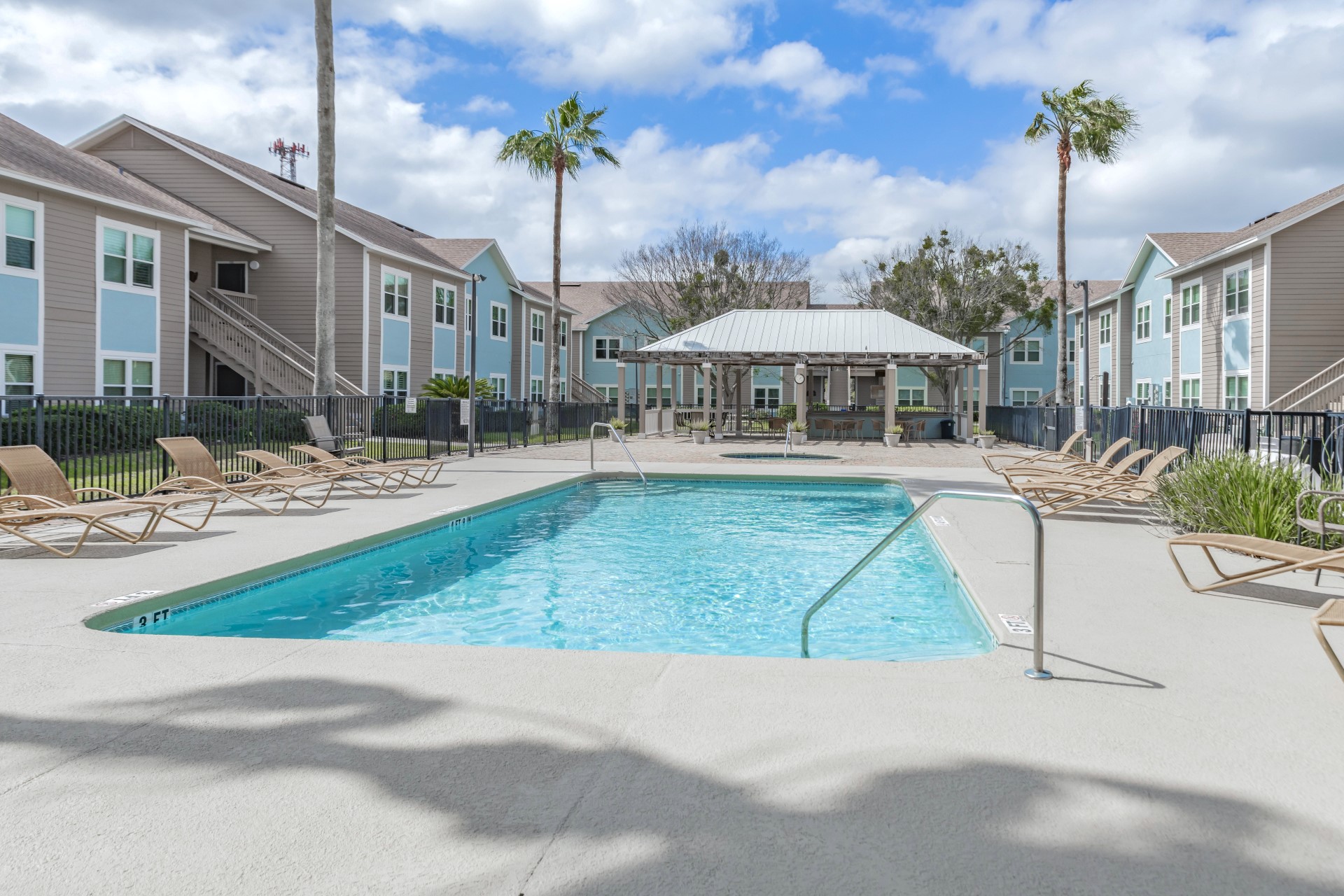 1601 Nectarine Street, Unit B2 Fernandina Beach, FL 32034 - Photo 29 of 46 a view of a house with a swimming pool