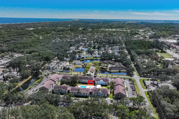 an aerial view of multiple house