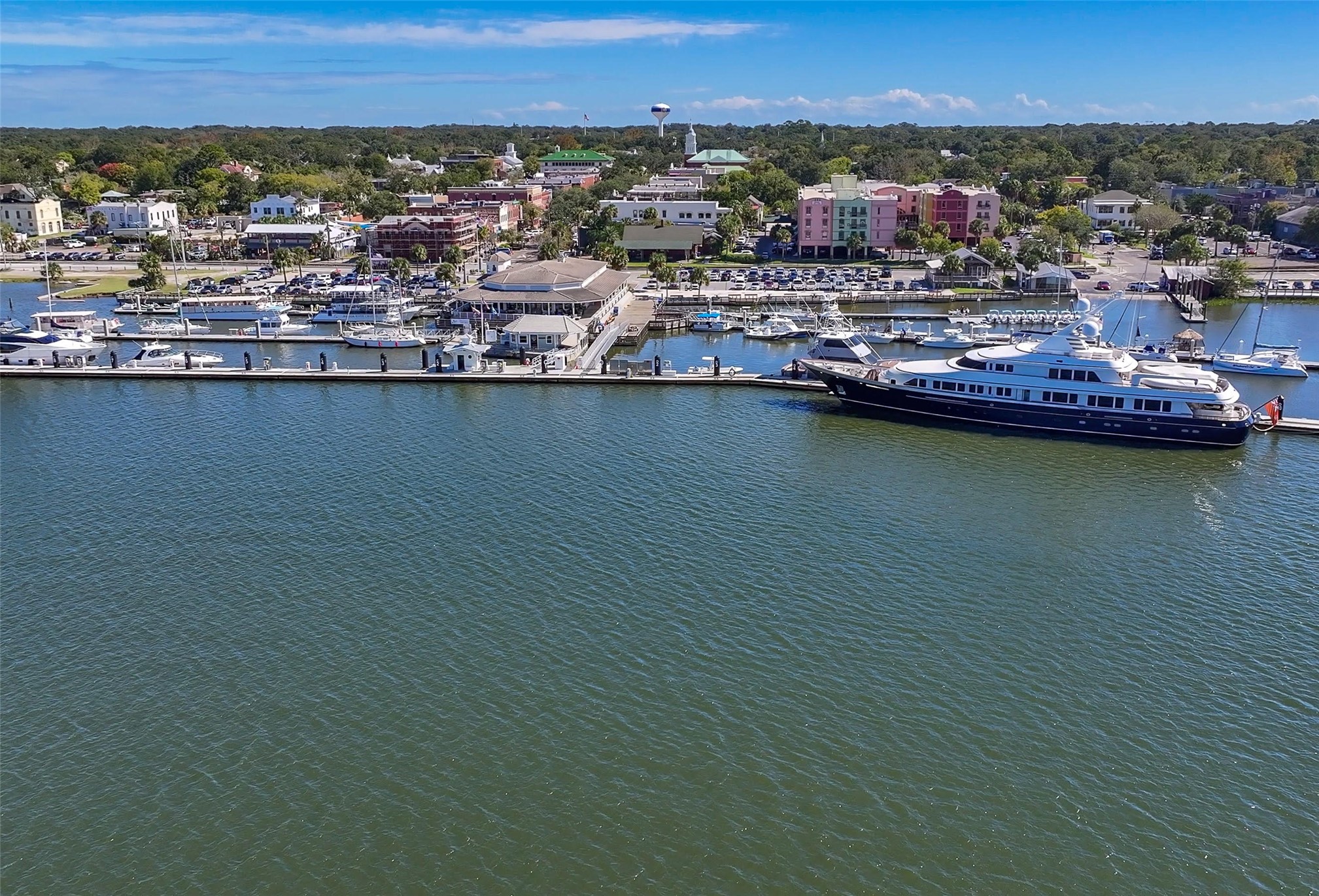 1601 Nectarine Street, Unit B2 Fernandina Beach, FL 32034 - Photo 45 of 46 an aerial view of a city with a lake