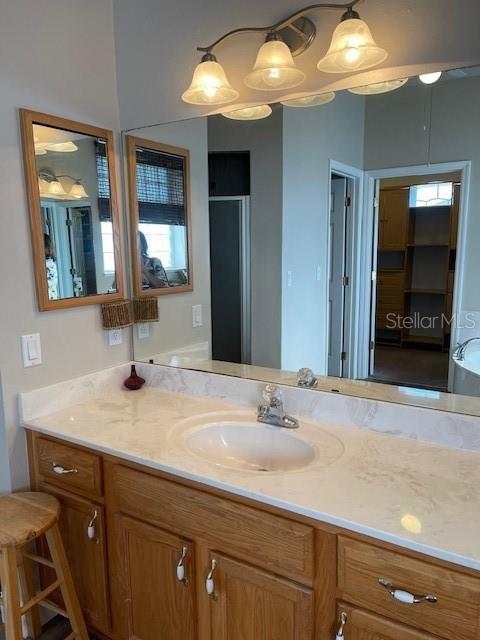 4493 Southwest 102nd Lane Road Ocala, FL 34476 - Photo 21 of 63 a bathroom with a sink and a mirror