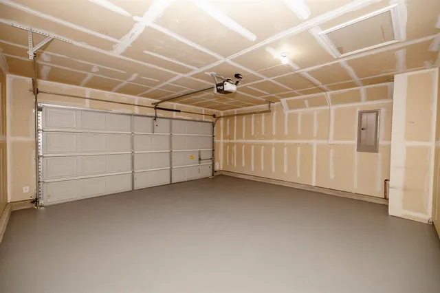 a view of a garage room