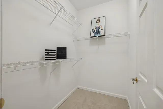 a view of storage and utility room with racks on the wall