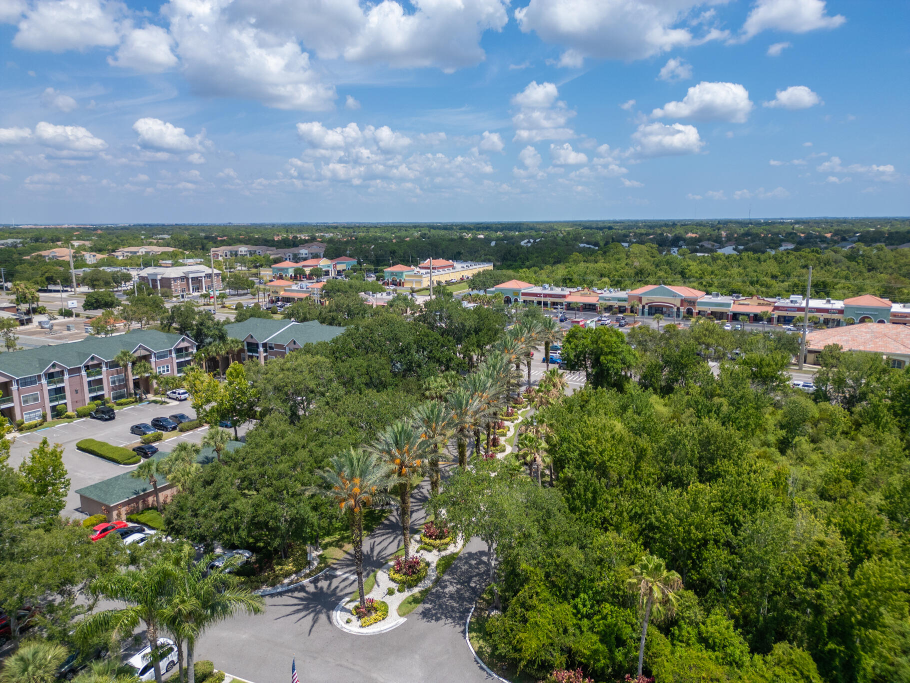7667 North Wickham Road, Unit 511 Melbourne, FL 32940 - Photo 42 of 48 a view of a city with lots of palm trees