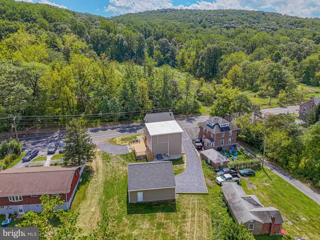 a view of a trees with a yard