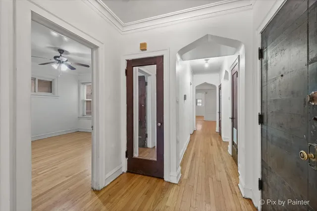 a bathroom with a bathtub and a toilet