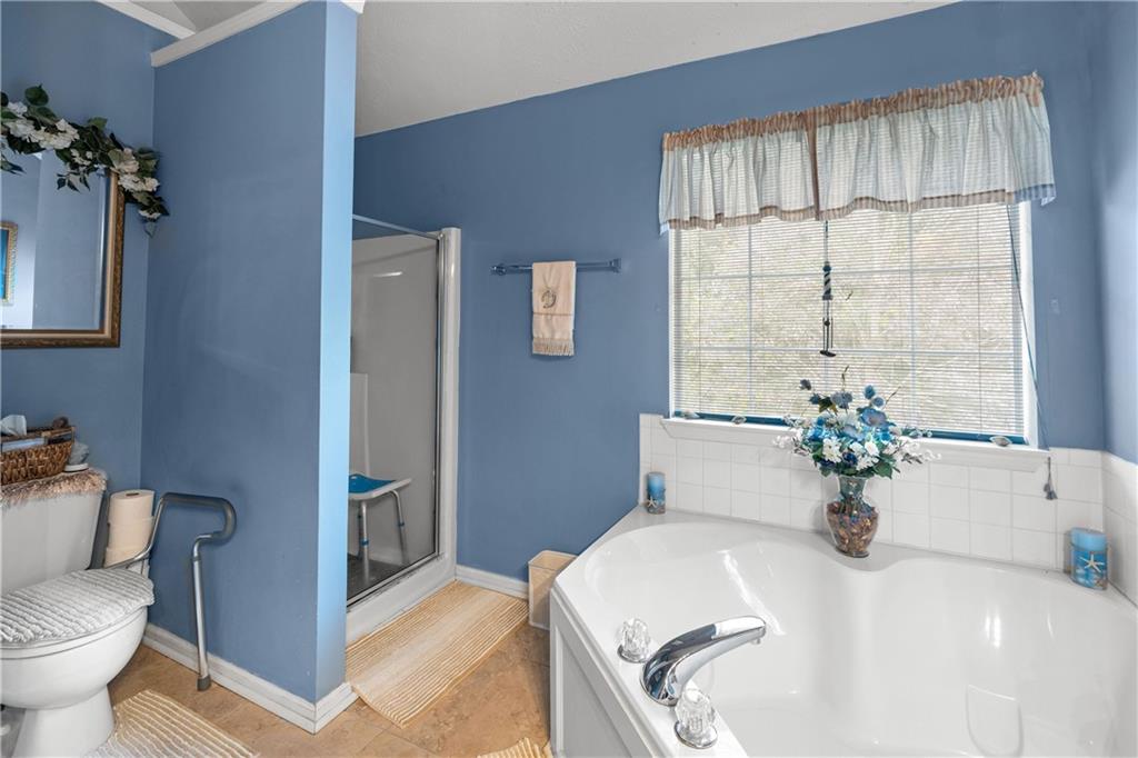 1380 Pebble Beach Lane Hampton, GA 30228 - Photo 36 of 59 a bathroom with a bathtub sink mirror and toilet