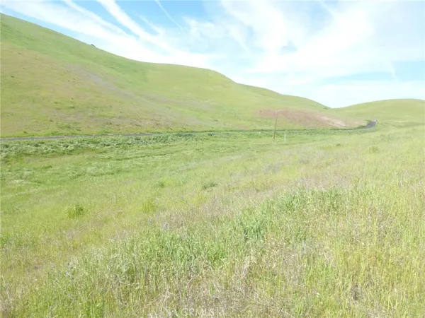 a view of a dry yard with a mountain