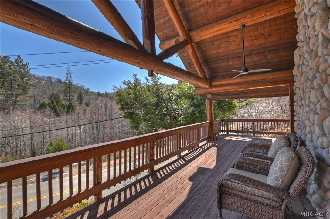 29632 Hook Creek Road Cedar Glen, CA 92321 - Photo 3 of 43 a view of balcony with couch
