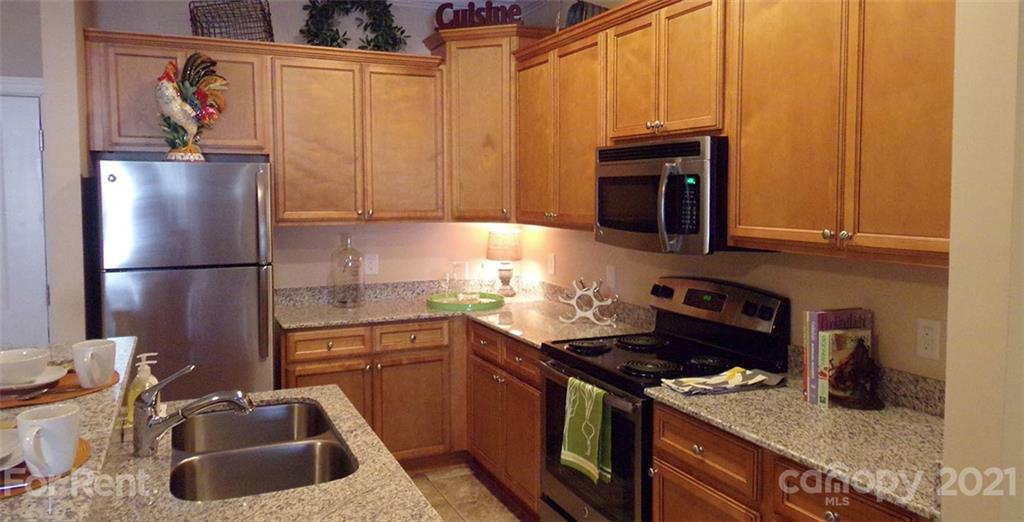 920 Stockbridge Drive Fort Mill, SC 29708 - Photo 16 of 20 a kitchen with stainless steel appliances granite countertop a sink stove and refrigerator